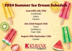 2024 Ice Cream schedule flyer